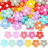 XunYee 44 Pcs Colorful Flower Silicone Beads Cute Flower Beads Flat Spacer Beads for Jewelry Making Bulk Adults DIY Bracelets Necklaces Earrings A...