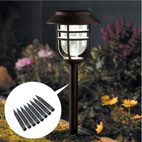 8PCS Outdoor Solar Stake Plastic Light Stakes Replacement Torch Stake Plastic Path Stakes for Garden,Pathway Lamps...