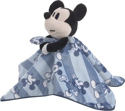 Disney Mickey Mouse Blue, White and Black Lovey Security Blanket...