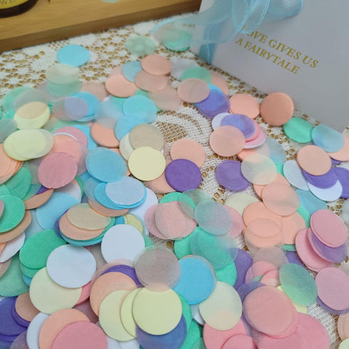 1 Inch Pastel Tissue Paper Table Confetti Dots for Baby Shower Gender Reveal Birthday Party Decorations 2 oz...