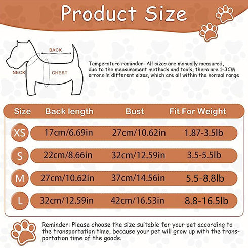 Dog Sweaters for Small Dogs, Chihuahua Fleece Clothes, XS Dog Clothes Winter Warm Puppy Sweaters Boys Girls Tiny Dog Outfits for Teacup Yorkie, Pe...