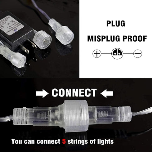 Christmas Lights Outdoor, 288 LED 12" 8 Tubes Meteor Shower Lights Outdoor Christmas Decorations Plug in, Waterproof Snow Falling Rain Icicle Xmas...