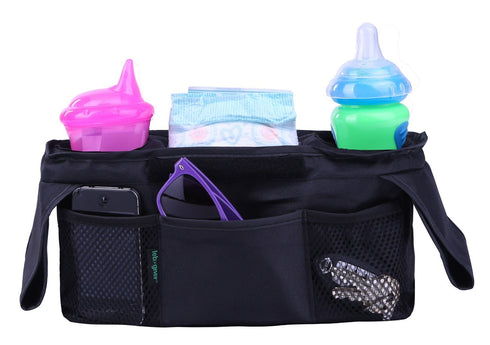lebogner Luxury Stroller Organizer, Stroller Accessories, Universal Black Baby Diaper Stroller Bag, Stroller Cup Holder, Fits Most Strollers....