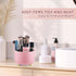 360°Rotating Makeup Organizer, 5 Slot Makeup Brush Holder, Spinning Cosmetic Organizer for Vanity, Bedroom(Pink)...