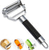Deiss PRO Dual Julienne Peeler & Vegetable Peeler - Non-slip Handle - Apple Peeler & Potato Peeler, Orange Peeler, Zoodles Maker - Y Peeler, Veggi...