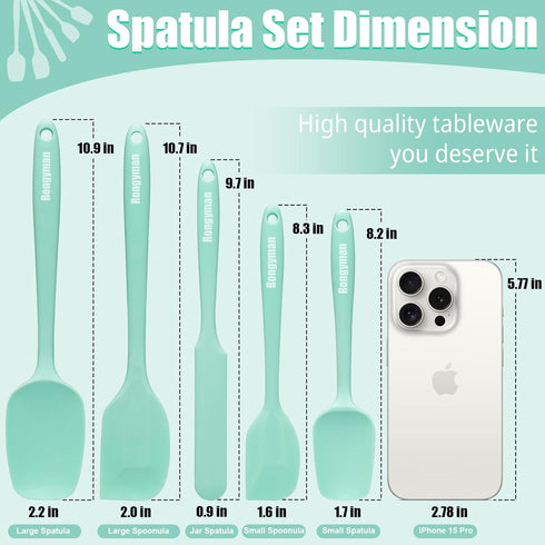 Silicone Spatula Set of 5 Spatulas Silicone Heat Resistant 446°F Kitchen Spatulas for Baking, Cooking and Mixing,Non Stick Cookware Food Grade, BP...