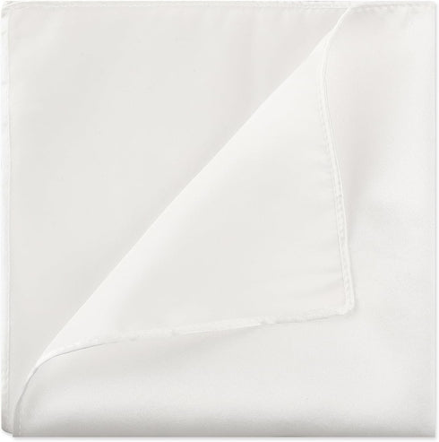 2pcs Men's Handkerchiefs Selected Soft White Hankie Suit Solid Pocket Squares Towel Premium Gent Hankies for Men Father's Day...