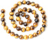 45PCS 8mm Natural Yellow Tiger Eye Stone Gemstone Round Loose Beads for Jewelry Making DIY Findings 1 Strand 15"...
