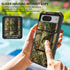 for Google Pixel 8 Pro Phone Case with Slide Camera Cover Built-in Kickstand Camouflage Tree Design for Women Men Dual Layer Hybrid Hard PC & Soft...