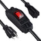 Outdoor Waterproof On/Off Switch Extension Cord, Heavy Duty 125v/250v Black SJTW Cord (1.5 Ft, Black)...