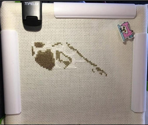 17 X 11" Plastic Cross Stitch Frame Square Embroidery Hoop White DIY Sewing Tools Sewing Hoop Handhold Craft Clip Embroidery Snap Frame Hoop for C...