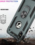 LUMARKE for iPhone Xs Max Case with Tempered Glass Screen Protector - Military Grade 16ft Drop Tested Cover with Magnetic Ring Kickstand, Protecti...