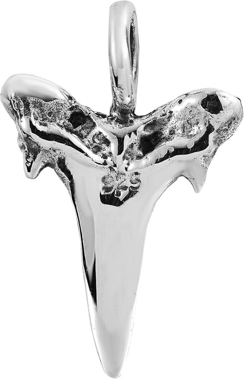 AeraVida Dazzling Shark Tooth .925 Sterling Silver Pendant | Casual Pendant Unisex Jewelry | Modern Jewelry Gift...