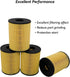 Engine Oil Filter with Seals Pack Replace 26350-2S000 21513-23001 Fits for Hyundai Sonata Kia Sorento 2.5L Engine 2021-2022, 4pcs...
