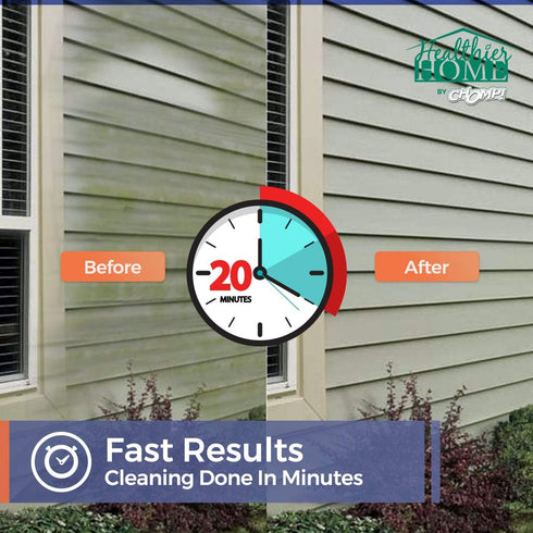 Chomp! Microfiber Gutter Cleaner Tool: Ultimate Gutter Cleaning Smop for All Types of Rain Gutters, Siding and Metal Trim - Instantly Clean Black ...