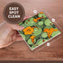 3dRose Art Nouveau Orange Nasturtium Flowers with Ladybirds - Ceramic Tile Coasters, Set of 4 (CST_216475_3)...