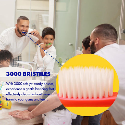 Extra Soft Toothbrush for Adults Sensitive Gums and Teeth with Individual Head Covers, 7 Pcs Manual Toothbrushes - Family and Guests (7 Counts, So...