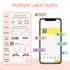 Label Maker Machine with Tape - HP4 Portable Bluetooth Label Maker Printer with Built-in Cutter, Mini Label Makers with Multiple Templates for Org...