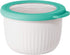 OGGI Prep, Store & Serve Plastic Bowl w/See-Thru Lid- Dishwasher, Microwave & Freezer Safe, (0.7 qt) White/Aqua...