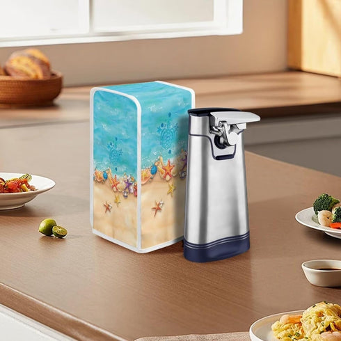 Starfish Sea Electric Can Opener Dust Cover Portable Can Opener Dust Cover Stain Resistant Dust Covers for Small Kitchen Appliance...
