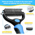 Dog Grooming Brush - Double Sided Dematting Undercoat Rake for Dogs & Cats - Extra Wide Dog Grooming Brush, Pet Brush for Shedding, Cat Brush,Dema...