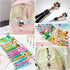 12pcs Silicone Beads - Oblong Focal Beads for Keychain, Pen, Bracelets, and Necklaces - Safe, Unbreakable Silicone - Teach Pencil Board Color...