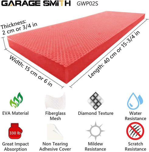 AMPULLA Garage Smith Garage Wall Protector Car Door Protectors, Designed in Germany (4-Pack Red)...