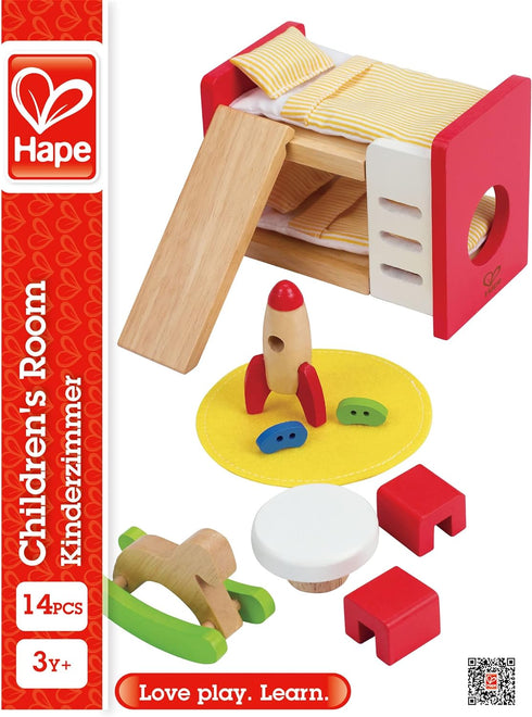Hape Wooden Doll House Furniture Children's Room with Accessories...