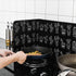 2Pcs Disposable Oil Splash Guard Aluminum Foil Gas Stove Oil Splatter Screen Board Cooking Frying Oil-Proof Splash Kitchen Tool (Black)