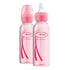 Dr. Brown’s Natural Flow® Anti-Colic Options+™ Narrow Baby Bottles, 8 oz/250ml, with Level 1 Slow Flow Nipple, 4 Pack, Pink/Clear...