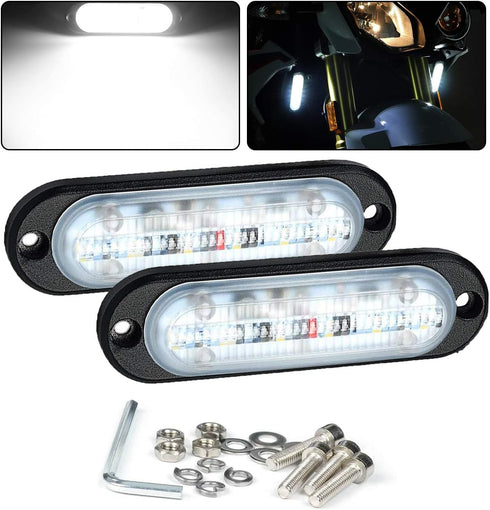 Chelhead Surface Mount Led Lights, Aluminium Base Led Backup Lights 6500K Led Fog Lights or Side Marker Indicator Lights Under Hood Compatible wit...