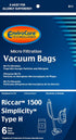 EnviroCare Replacement Vacuum Cleaner Bags Designed To Fit Riccar Simplicity Type H, Canister Vacuum Cleaners, 12 Bags...