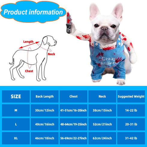 Deadly Dog Halloween Costumes Dog Clothes, Adjustable Halloween Costumes for Dogs Funny pet Wig cat Dog Cosplay Halloween Christmas, Dog Costumes ...