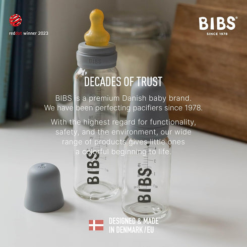 BIBS Bottle Kit - Part of Set. Mix and Match with BIBS Glass Bottles in Different Sizes, Bottle Kit Color - Part of Set, Iron...
