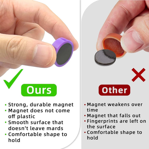 Qualsen Fridge Magnet, 20 Pack Refrigerator Magnets, Heavy Duty Magnet Whiteboard, Locker Magnets, Office Magnets (Black)......