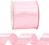 HUIHUANG Pink Satin Wired Ribbon 2.5 inch Light Pink Double Sided Satin Wire Ribbon for Easter Bows, Gift Wrapping, Wreaths, Garland, Home Decor, ...