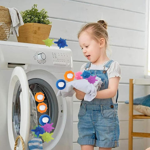15 Packs Washer Balls, Reusable Tangle-Free Eco-Friendly Laundry Scrubbing Balls, Solid Colorful Laundry Washing Balls Enhance Your Machine Cleani...