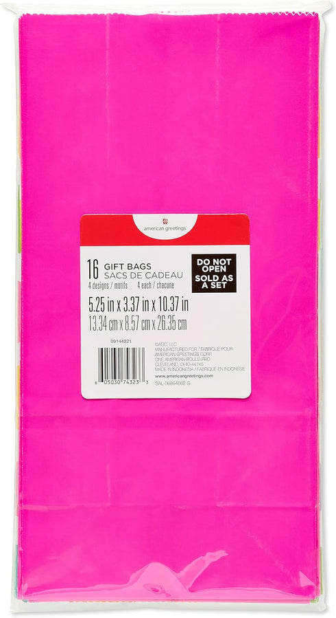 American Greetings 10" Small All-Occasion Goodie Bags, Spring Print (16-Count)...