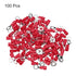 uxcell 100 Pcs Insulated Ring Wire Connector Electrical Crimp Terminal 22-16 AWG for Electrical Projects Red...