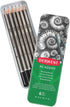 Derwent Academy Sketching Pencils, 6 Degrees of Hardness, Metal Tin, 6 Count (2301945)...
