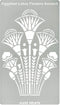 Aleks Melnyk No.459 Metal Stencil, Swirls, Egyptian Lotus Flowers Ancient, Ornament, Patterns, Small Stencil, 1 PC, Template for Wood Burning, Eng...