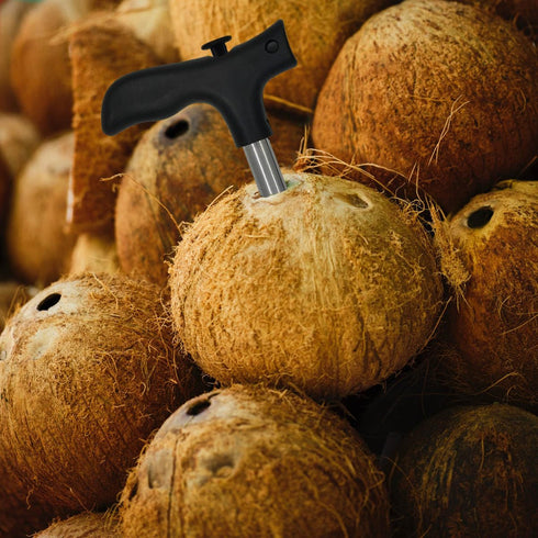 zhuohai Stainless Steel Coconut Opener Tool, Straw Hole Maker Safe & Easy to Open Young & Mature Coconuts Tool...