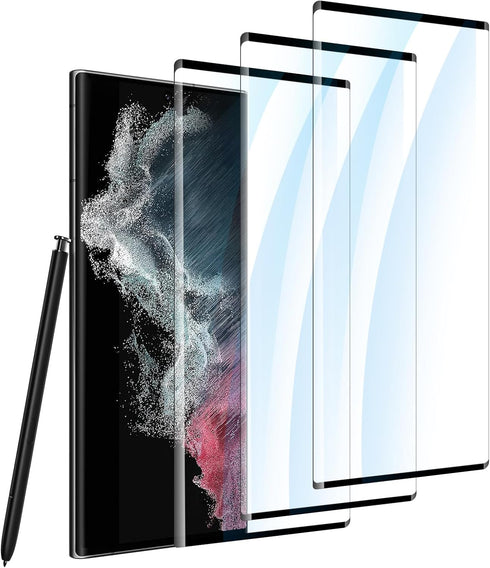 Lyphpe?3-PACK for Samsung Galaxy S22 Ultra Screen Protector Case Friendly, 3D Curved, Screen Protector Galaxy S22 Ultra Tempered Glass cell Phone ...