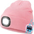 Bluetooth Beanie with Light, Unisex USB Rechargeable LED Headlamp Cap with Headphones, Built-in Speakers & Mic Winter Knitted Night Lighted Music ...