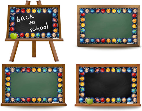 Solar System Bulletin Board Borders Planet Space Trimmer Galaxy Aesthetic Inspirational Borders Outer Space Bulletin Board Stickers for School Cla...