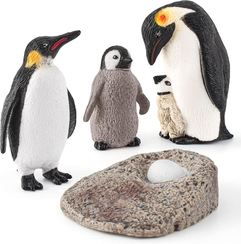 4PCS Penguin Lifecycle Antarctica Penguin Figurines Toy Playset Arctic Penguins Early Educational Toys Cake Decoration Christmas Birthday Party Su...
