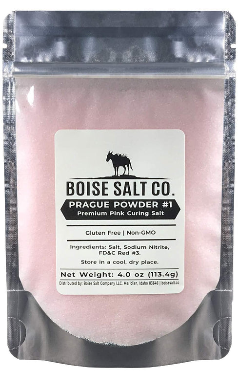 Boise Salt Co. Prague Powder #1 Premium Pink Curing Salt - 4 oz Resealable Pouch...