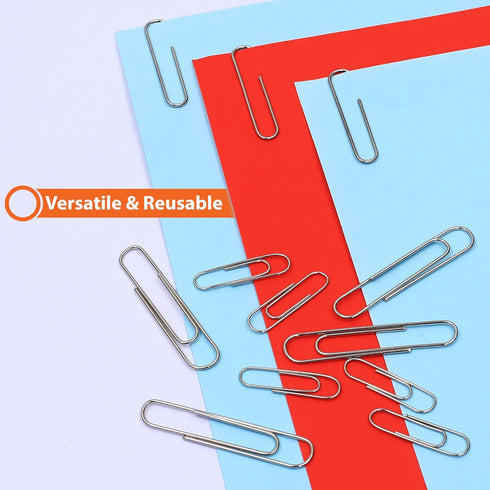340 Paper Clips and Binder Clips Assorted Sizes Large Medium & Small Paper Clips Nickel Coated Clips- - Office Supplies for Home, Schools and Offi...