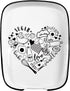 Love Ceramic Spoon Fork Rest with Love Baking Spoon Rest Featuring Cooking Heart for Bakers and Cooks Pattern Kitchenware Spoon Rest for Kitchen C...