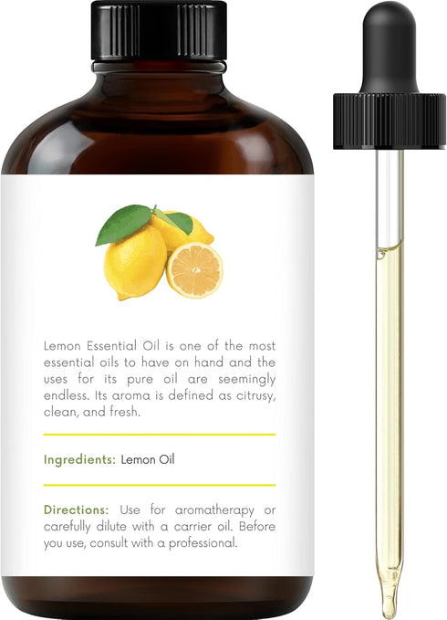 Handcraft Blends Lemon Essential Oil – Huge 4 Fl Oz – 100% Pure and Natural – Premium Grade Essential Oil for Diffuser and Aromatherapy, Skin, Mas...